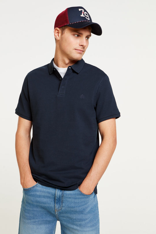 Slim Fit Polo With Hidden Placket