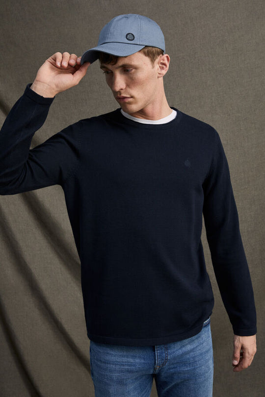 Essential jumper with elbow patches